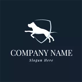 Logotipo De Correr Badge and Running Dog logo design