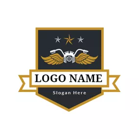 エンジンのロゴ Badge and Scooter Head logo design