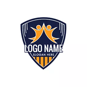 Athlete Logo Badge Jump Logo logo design
