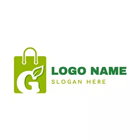 バッグロゴ Bag Letter G Grocery logo design