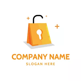 Design Logo Bag Lock Key Online Shopping logo design