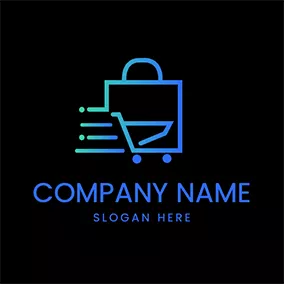 Gradient Logo Bag Trolley Online Shopping logo design