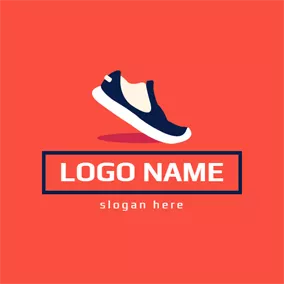 スケートのロゴ Banner and Sneaker Shoe logo design