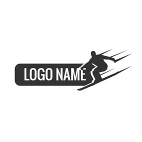 Social Media Profile Logo Banner and Speed Skier logo design