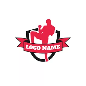 Banner Logo Banner and Taekwondo Logo logo design