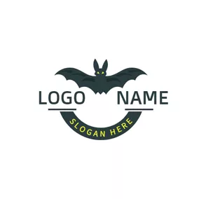 蝙蝠Logo Banner and Terrible Bat logo design
