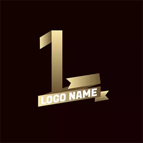 Award Logo Banner Number 1 Championship logo design