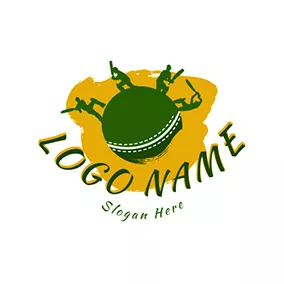 Logotipo De Críquet Batsman and Cricket logo design