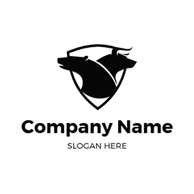 Shape Logo Bear Bull Shield Forex logo design