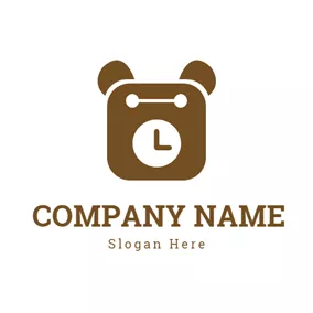 Ear Logo Bear Shape Calendar logo design