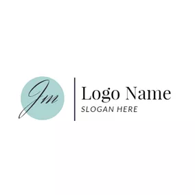 Name Logo Beautiful Alphabet and Circle logo design