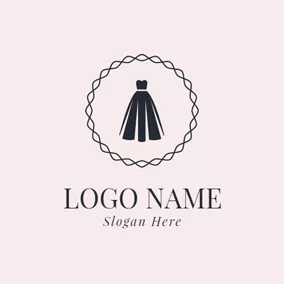 Bridal Logo Beautiful Black Dress logo design