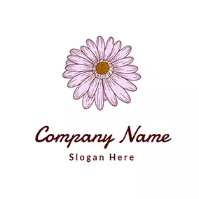 Chrysanthemum Logo Beautiful Daisy logo design