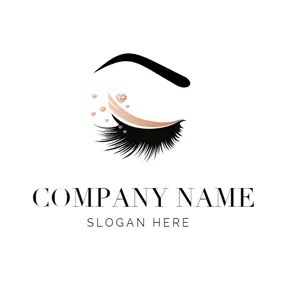 Fashion Brand Logo Beautiful Eyebrow and Eyelash logo design