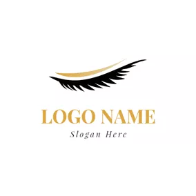 メイクアップアーティストロゴ Beautiful Eyelid and Eyelash logo design