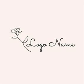 Design Logo Beautiful Flower and Signature logo design