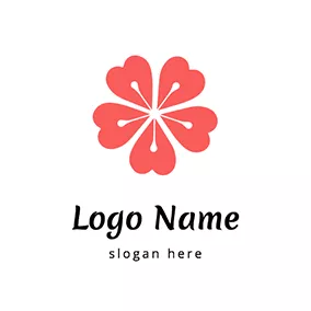 Logotipo De Floración Beautiful Sakura logo design