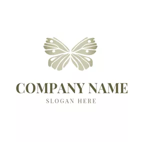 Logotipo Hermoso Beautiful Wing and Butterfly logo design