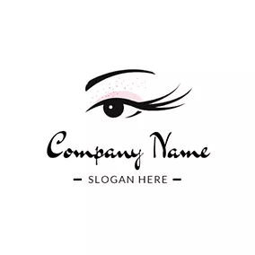 Logo De Maquillage Beauty Makeup and Long Eyelash logo design