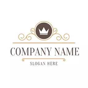 女王 Logo Beauty Mirror and White Crown logo design