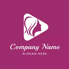 Glamour Logo Beauty Profile and Play Button logo design