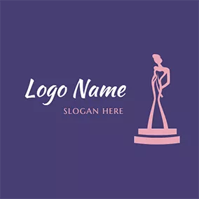 Winner Logo Beauty Shaped Trophy logo design