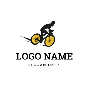 Rider Logo Bicycle Rider and Bike logo design