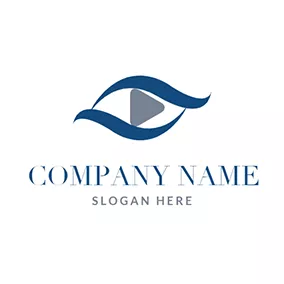 Channel Logo Big Eye and Play Button logo design