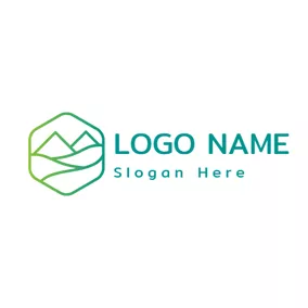 環境ロゴ Big Green Mountain logo design