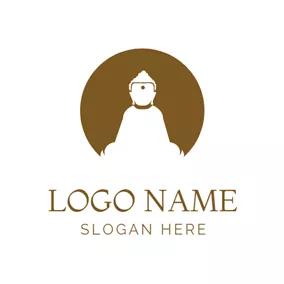 軸のロゴ Big White Buddha logo design