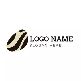 石ロゴ Black and Beige Stone logo design