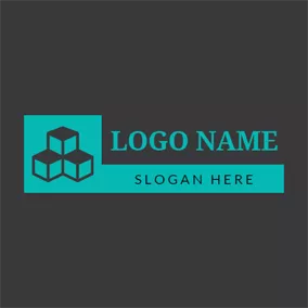 Logótipo Cubo Black and Blue Cube logo design