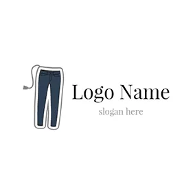いたずら書きのロゴ Black and Blue Pants logo design