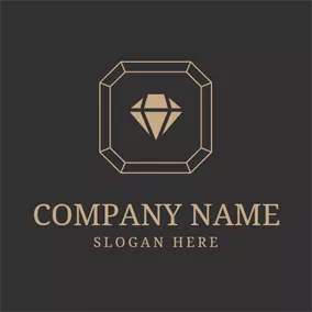 宝石logo Black and Golden Diamond logo design