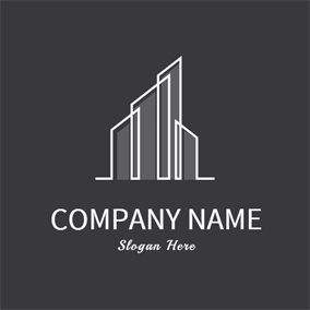 Black and Gray High Rise logo design