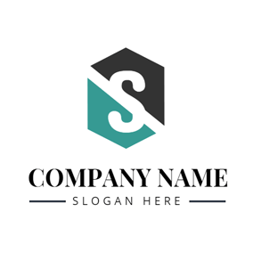 Black and Green Letter S logo design