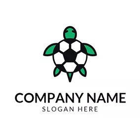 カメロゴ Black and Green Ocean Turtle logo design