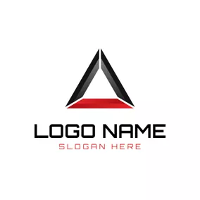 Logótipo Metal Black and Red Delta Symbol logo design