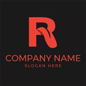 R Logo Black and Red Letter R logo design
