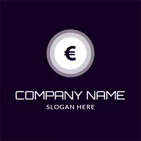 Advertising Logo Black and White Euro logo design