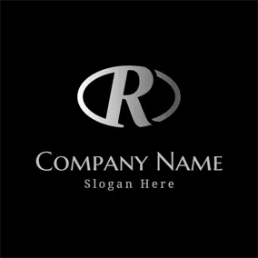 R Logo Black and White Letter R logo design