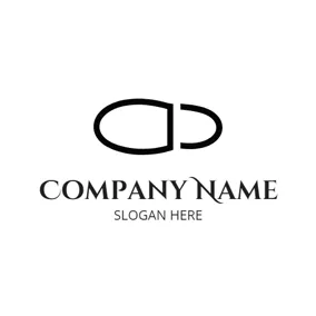 Streetwear Logo Black and White Minimalist Shoeprint logo design