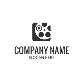 Videography Logos Black and White Projector logo design
