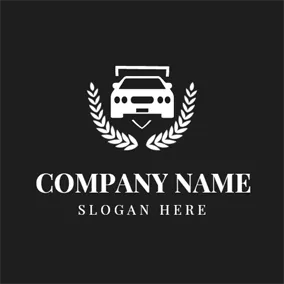 汽车品牌Logo Black and White Small Car logo design