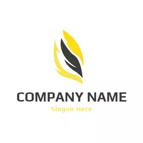 Element Logo Black and Yellow Gas Icon logo design