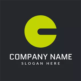 Logotipo C Black and Yellow Letter C logo design