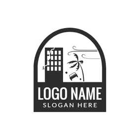 サイクロンロゴ Black Badge and Door logo design