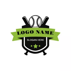 十字架ロゴ Black Badge and Softball logo design