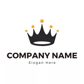 Imperial Logo Black Base and Yellow Decoration Crown logo design