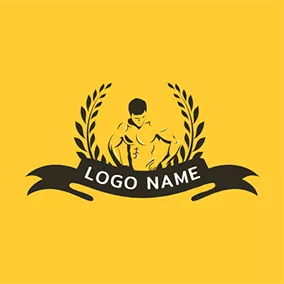 锻炼 Logo Black Branch and Sportsman logo design